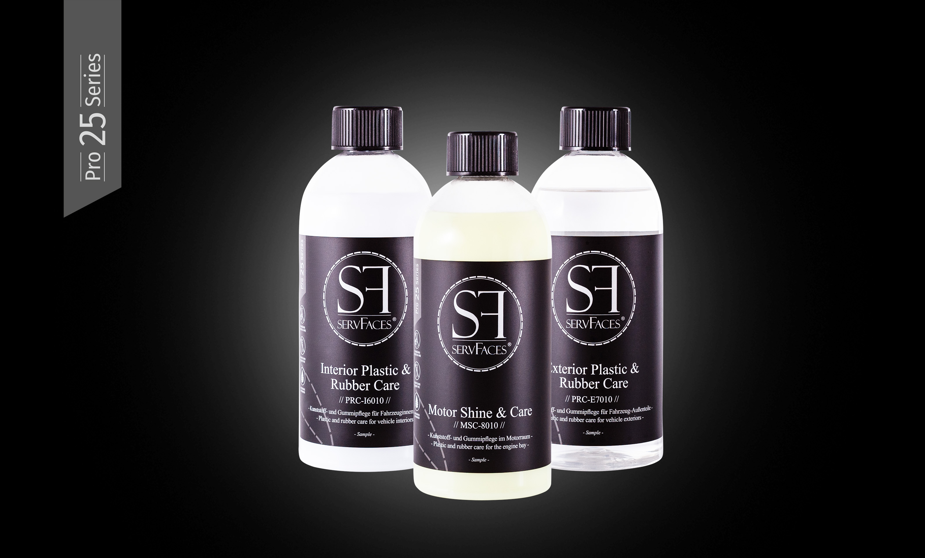 servFaces Pro 25 Testset - чтобы все поверхности автомобиля, подлежащие обработке, были профессионально очищены, отполированы и загерметизированы