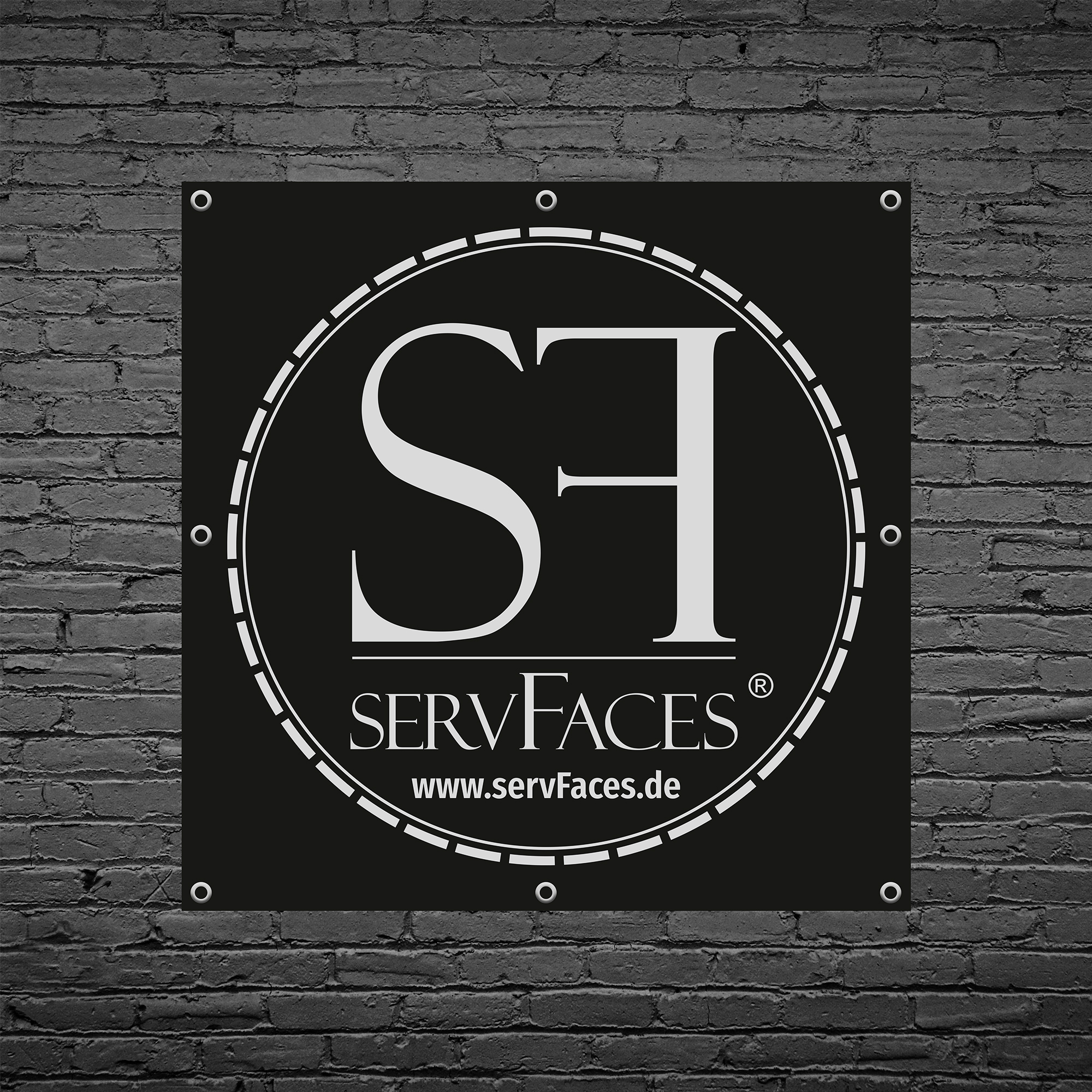 servFaces Werbebanner - так каждый сможет увидеть, что вы доверяете servFaces как пионеру в области отделки поверхностей.