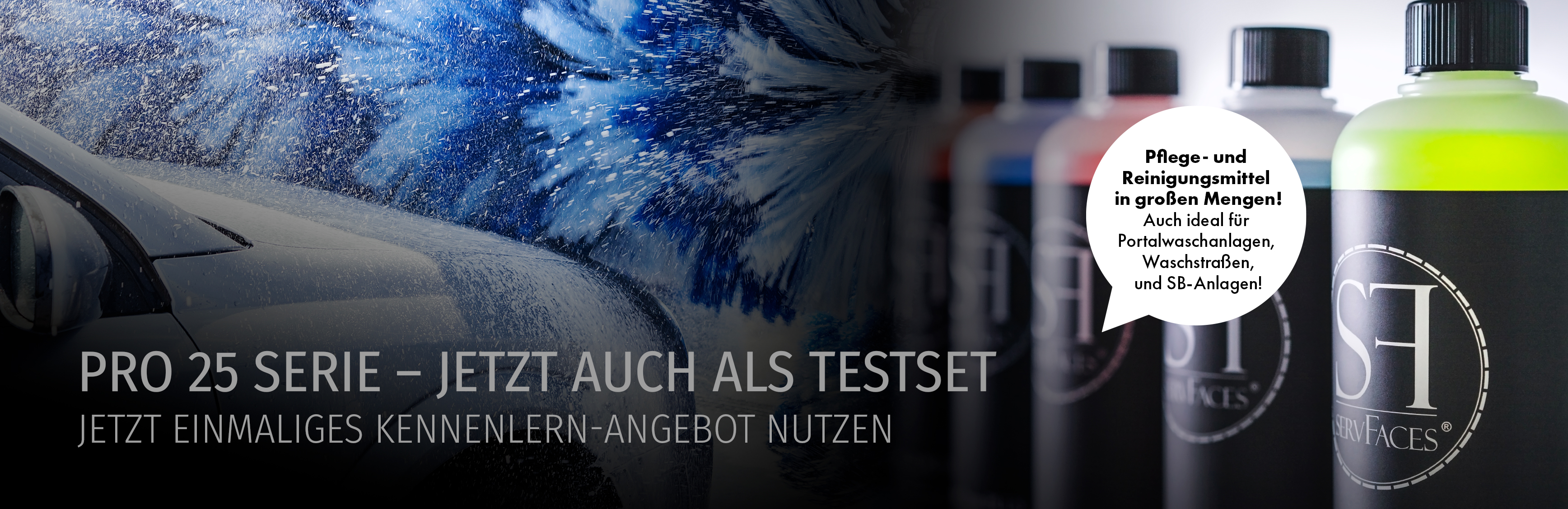 servFaces Pro 25 Testset - чтобы все поверхности автомобиля, подлежащие обработке, были профессионально очищены, отполированы и загерметизированы